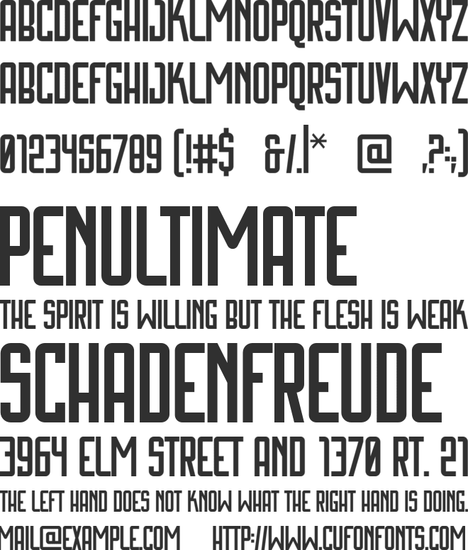 Bigwhale font preview