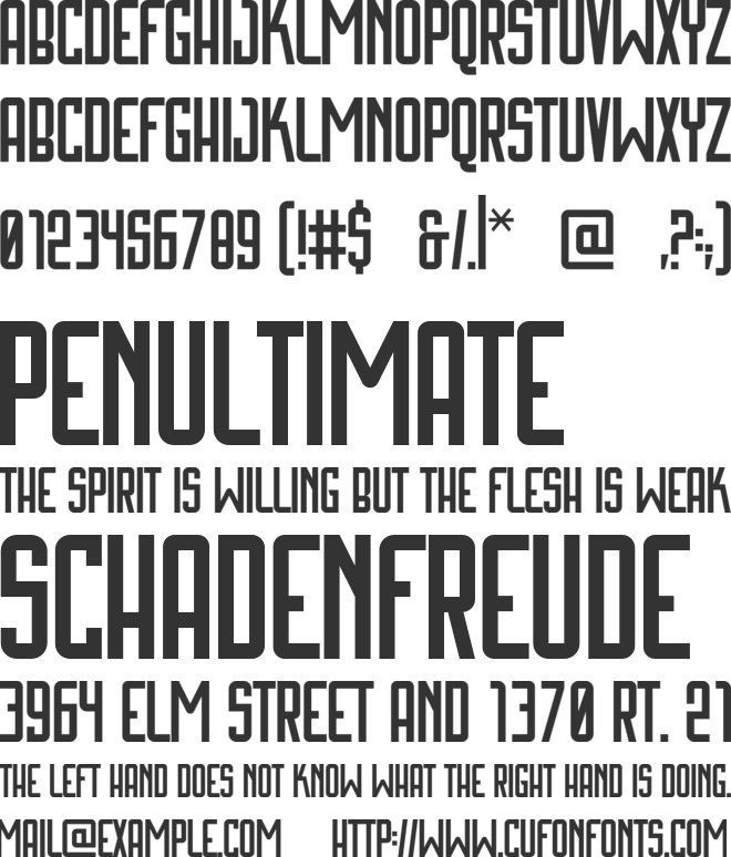 Bigwhale font preview