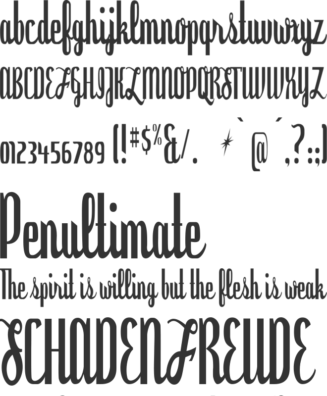 Dyspepsia font preview