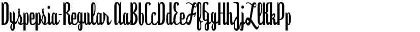 Dyspepsia-Regular font