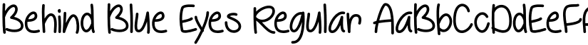 Behind Blue Eyes Regular font