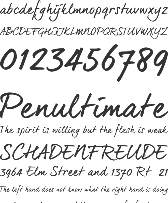 dearJoe 6 TRIAL font preview