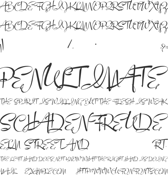 Individual font preview