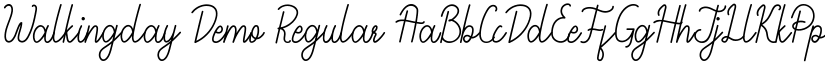 Walkingday Demo Regular font