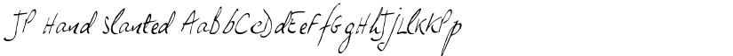 JP Hand Slanted font