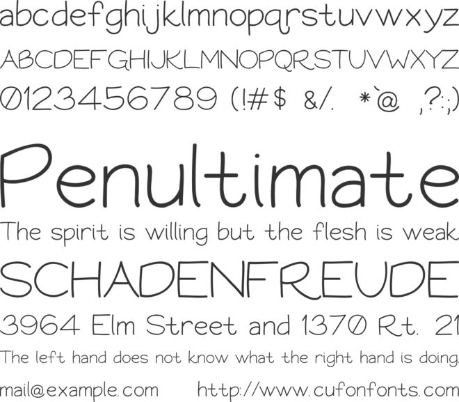 Bookworm font preview