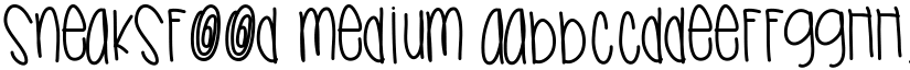 Sneaksfood Medium font