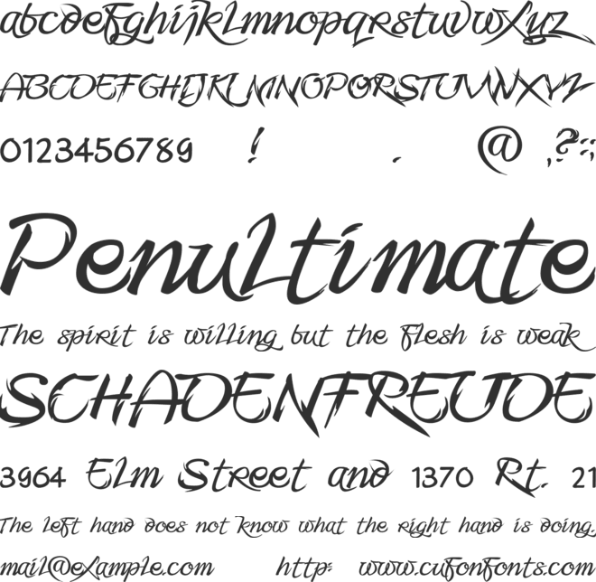 Fmiring Campotype One font preview