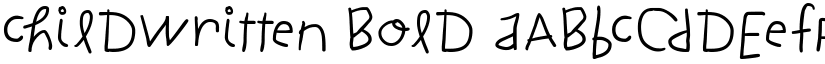 ChildWritten Bold font