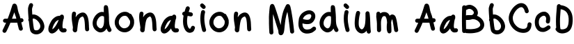 Abandonation Medium font