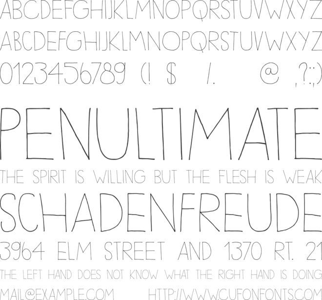 DK Sleepy Time font preview