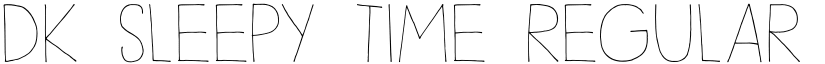 DK Sleepy Time Regular font