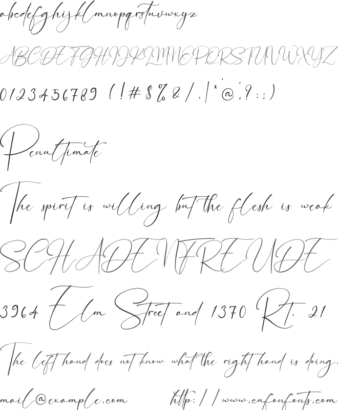 Gathering Day font preview