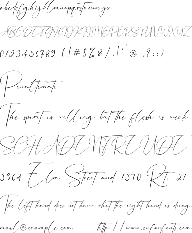 Gathering Day font preview