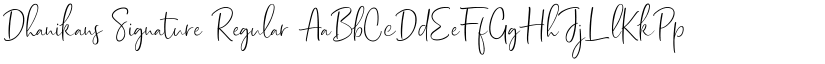 Dhanikans Signature font download