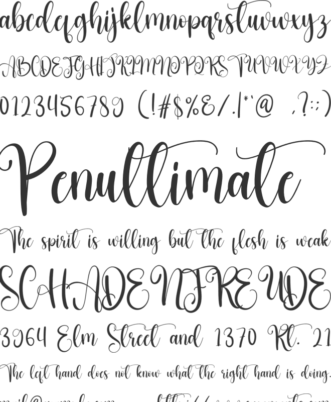 Birthday font preview