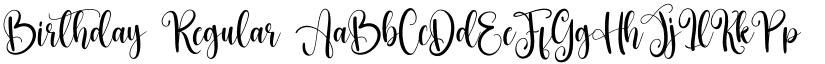 Birthday Regular font