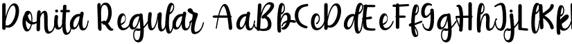 Donita Regular font