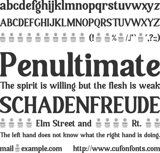 Alanta Rosery font preview