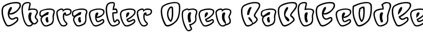 Character Open font