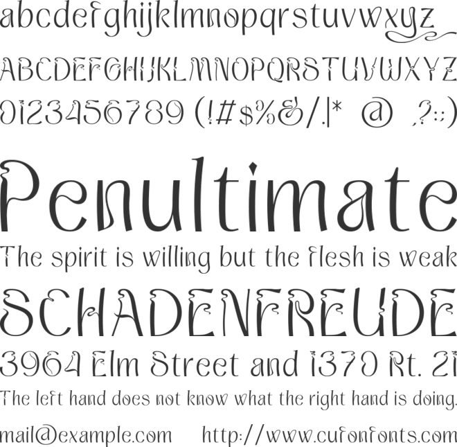 Bellyman font preview