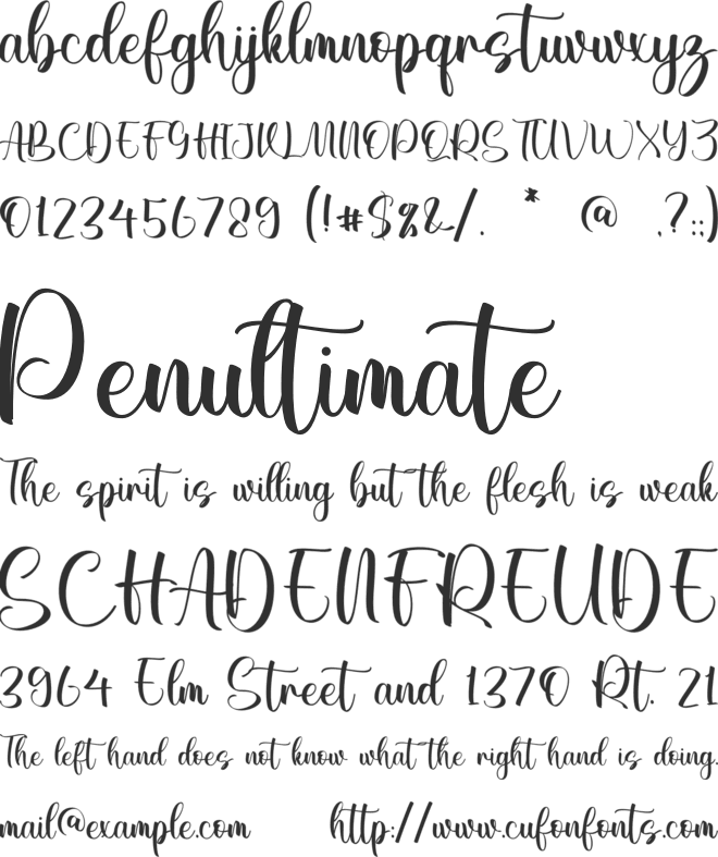 Welotyani font preview