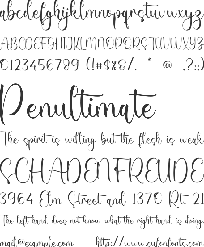 Clarissa font preview