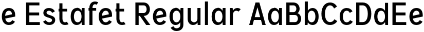 e Estafet Regular font