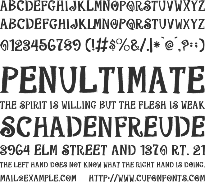 Silly Stencil font preview