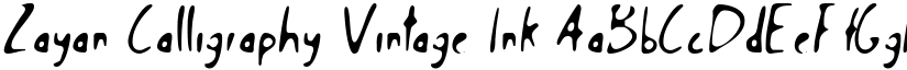 Zayan Calligraphy Vintage Ink font