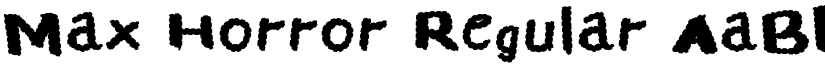 Max Horror Regular font