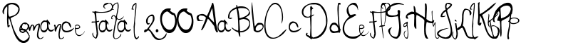 Romance Fatal 2.00 font