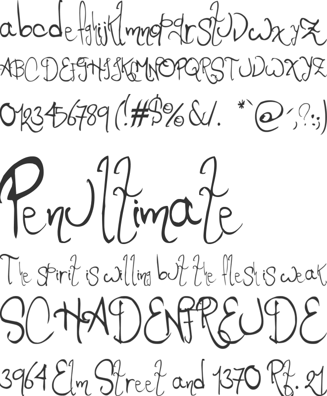 Romance Fatal font preview