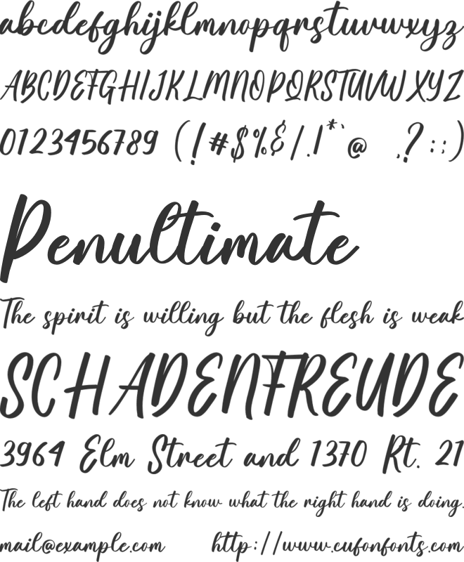 Kuta Beach font preview