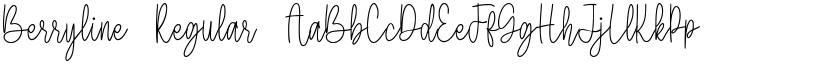 Berryline Regular font