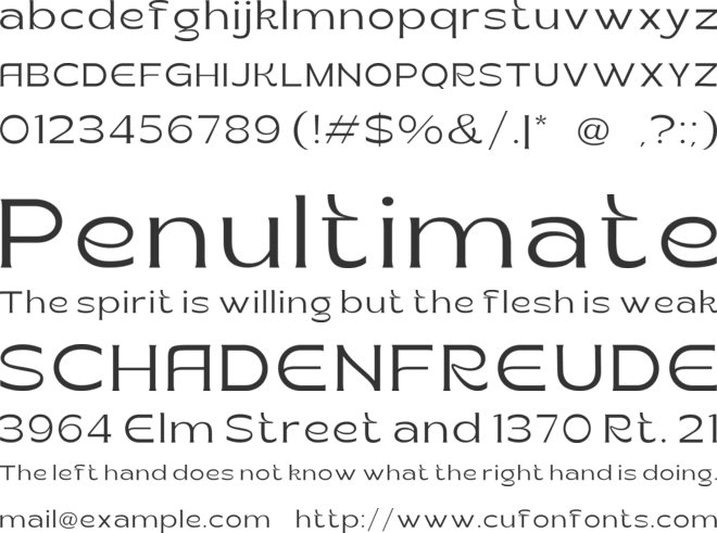 Konde font preview