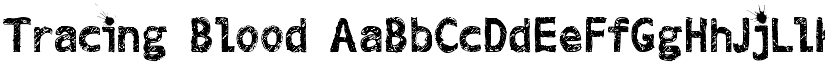 Tracing Blood font