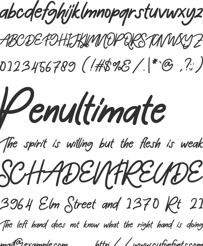 Grinlane font preview