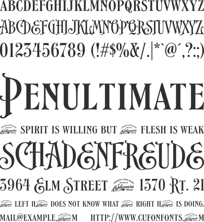 EFCO Songster font preview
