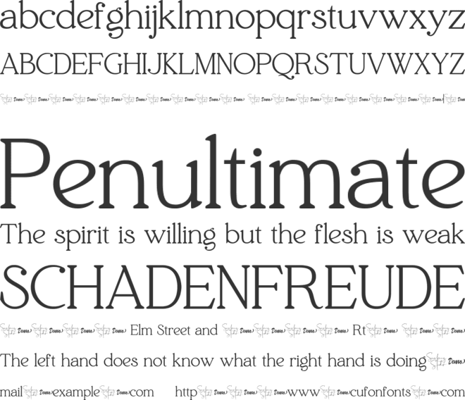 Thaknus font preview