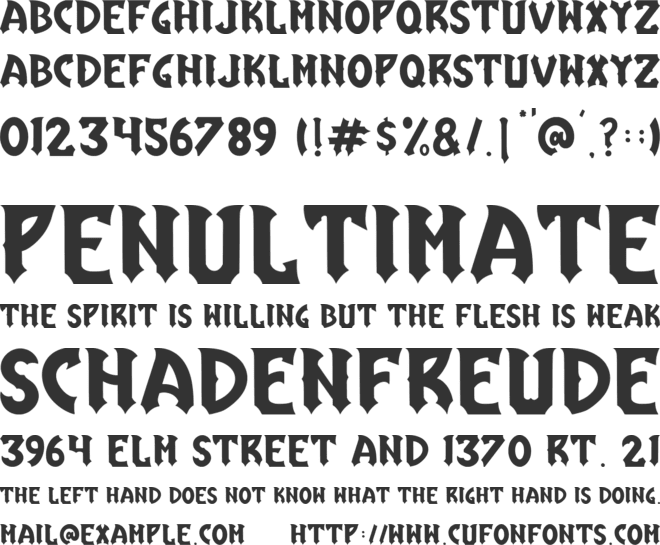 Zero Mistake font preview