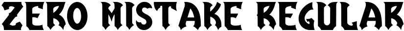 Zero Mistake Regular font