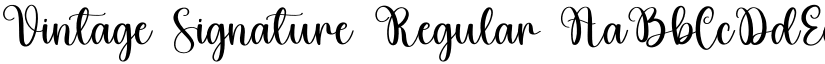 Vintage Signature Regular font