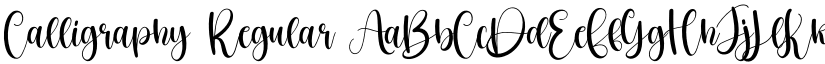 Calligraphy Regular font