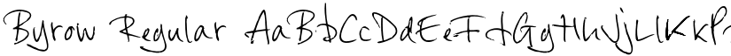 Byrow Regular font