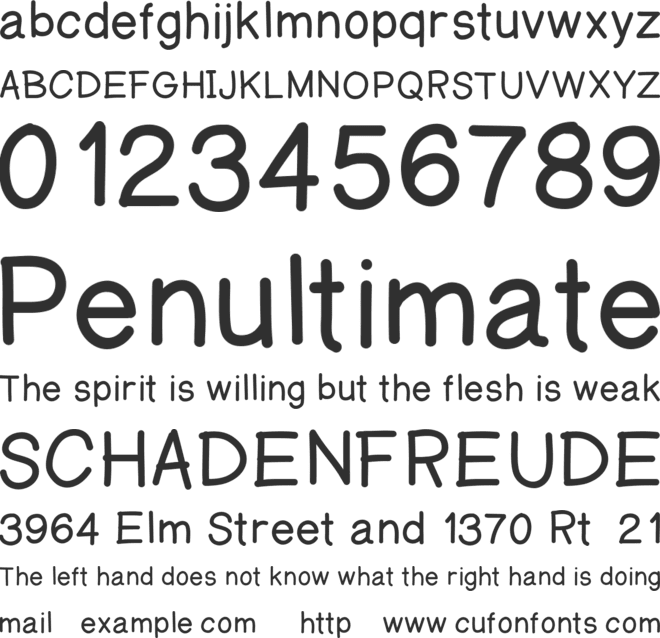 AManoRegulold font preview