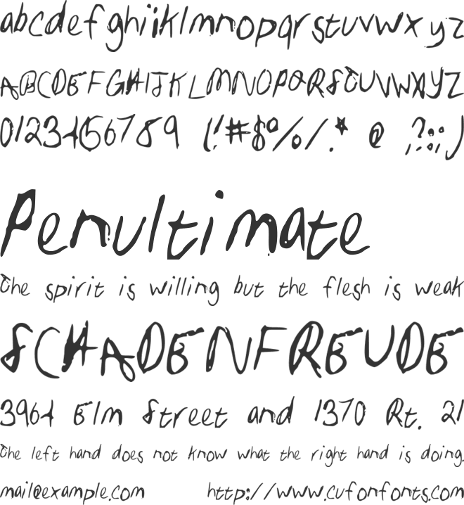 SamHandwriting font preview