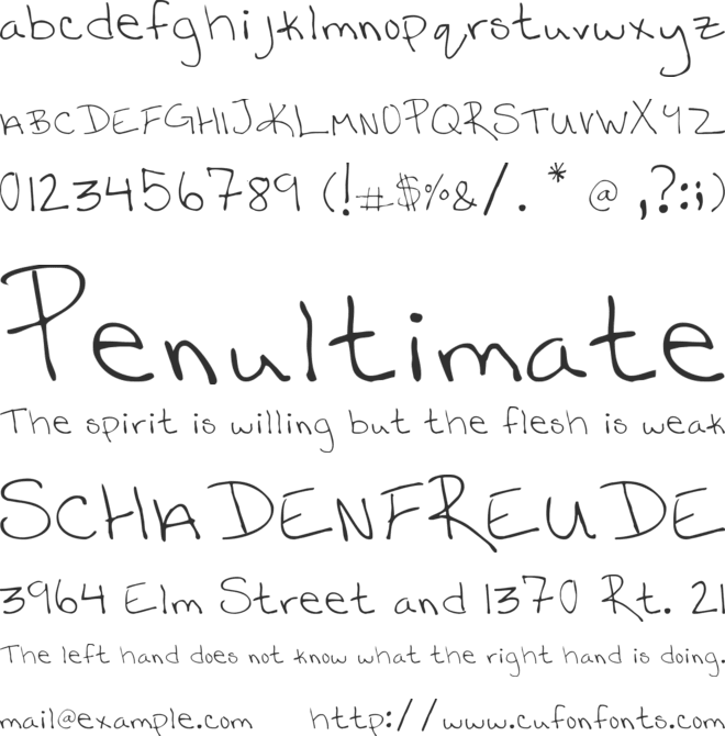 Katy handwriting 1 font preview