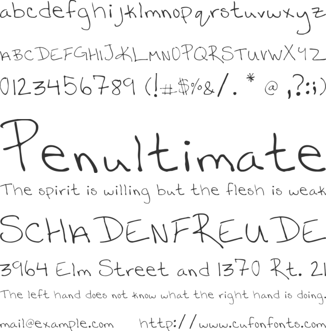 Katy handwriting 1 font preview