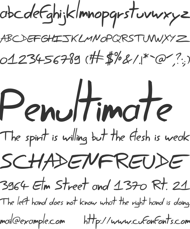 Easy Speech font preview